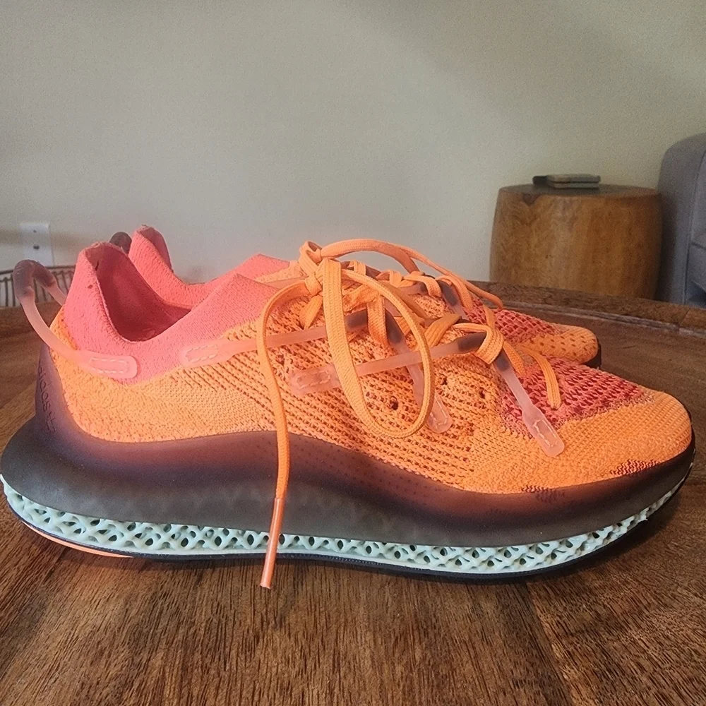 Adidas 4D FUSIO Screaming Orange Solar Ultra Primeknit  Sneakers FZ2414 Mens 6